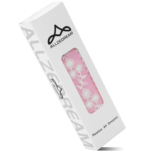 ALLZEDREAM Guitar Strap,Genuine Leather Ends,Lace Sequins Original Design (Lace Pink) thumbnail 5
