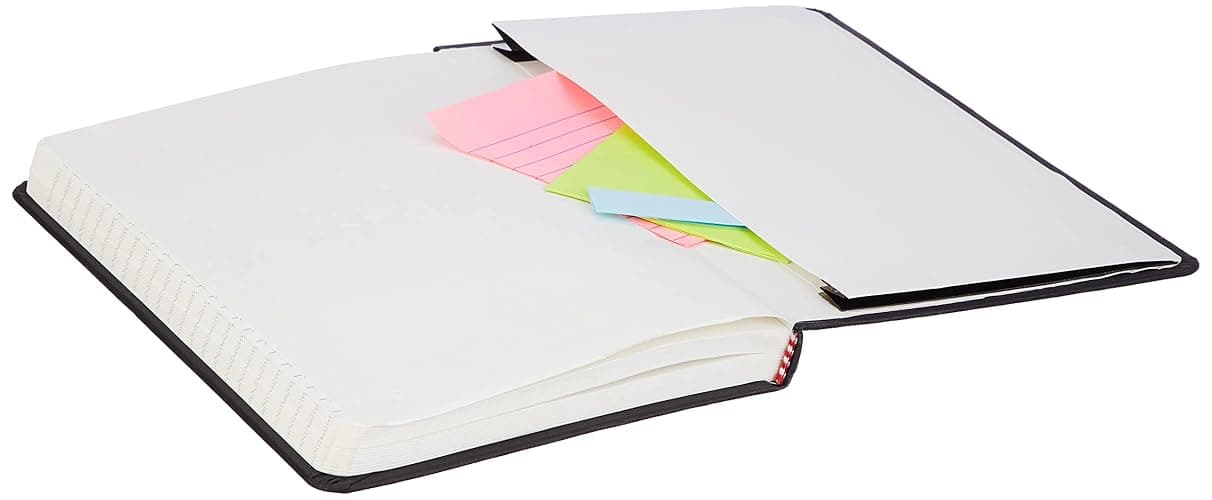 Amazon Basics Classic Lined Notebook, 240 Pages Hardcover, 5 x 8.25-Inch, Black thumbnail 7