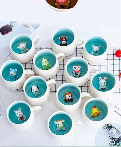 Lemon Park Surprise 3D Coffee Mug Animal Inside 12 oz with Dinosaur,Cute Cartoon Handmade Ceramics Cup,Christmas Birthday Surprise for Friends Family or Kids (Dinosaur) thumbnail 6