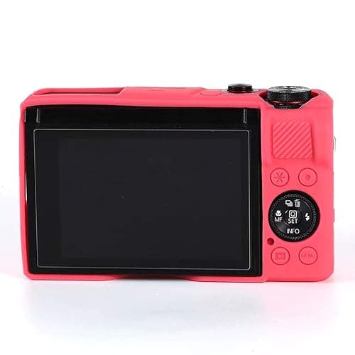 Professional Secure Silicone Camera Cases Bag Housing Rubber Body Skin for Canon PowerShot G7X III G7 X Mark III 20.1MP 4K Digital Camera (Red) thumbnail 2
