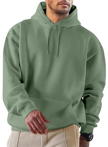 JMIERR Mens Casual Cotton Hooded Collar Drawstring Hoodies Pullover Sweatshirts Casual Long Sleeve Shirts thumbnail 2