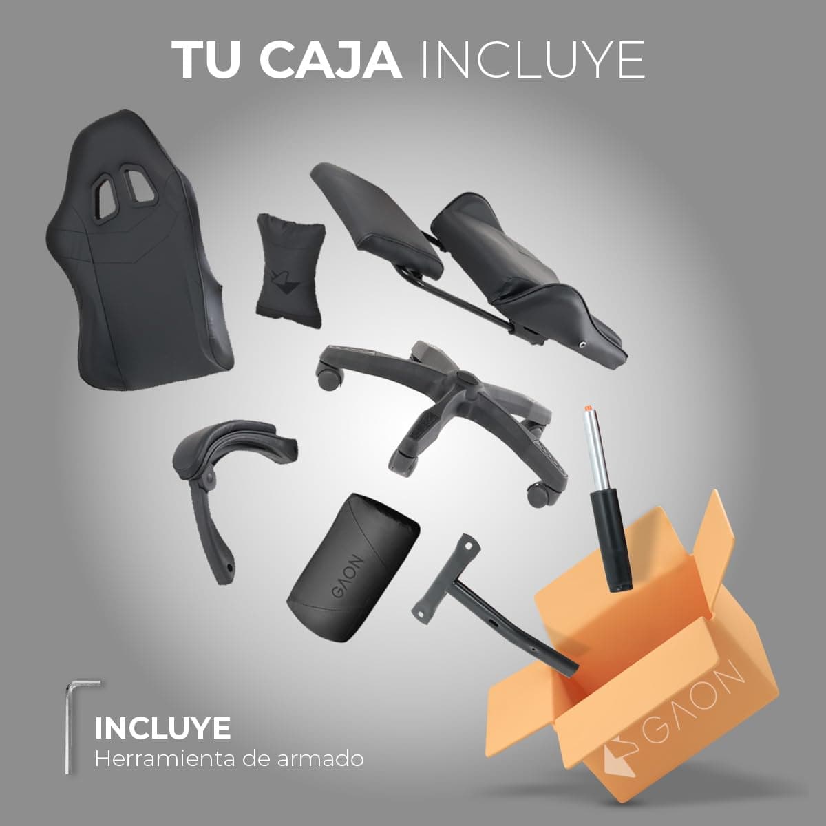 Silla Gamer Ergomomica con Reposapies Abatible de Altura Ajustable con Soporte Lumbar Acolchado para Espacios Gamer Escritorio o Oficina + Kit de Almohadillas thumbnail 9