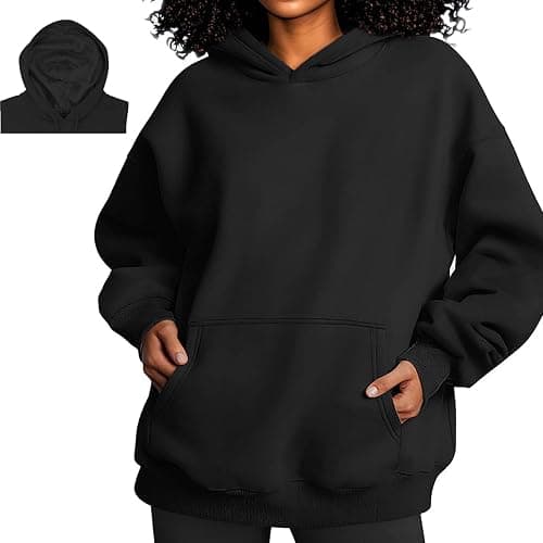 Bocianelli Womens Oversized Hoodies Satin lined Hoodies Oversized Sweatshirt Fall Sweaters Casual Y2K Jacket Clothes thumbnail 2