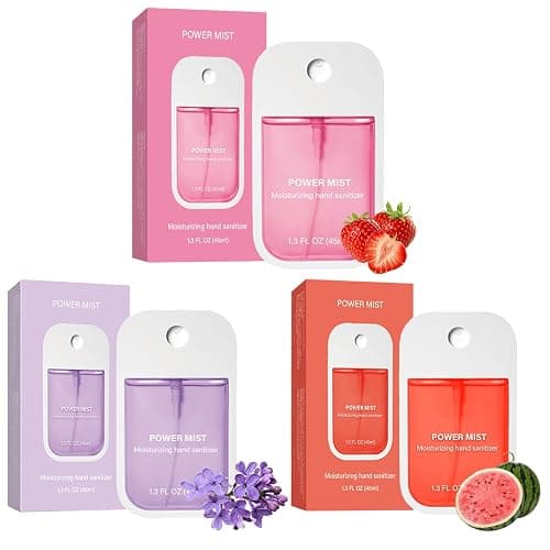 FBEZEB Power Mist Hydrating Hand Sanitizer Spray, Portable Travel-Size Hand Sanitizer Spray, 500-Sprays Each，Suitable for Both Adults and Children (3PCS) - Image 1