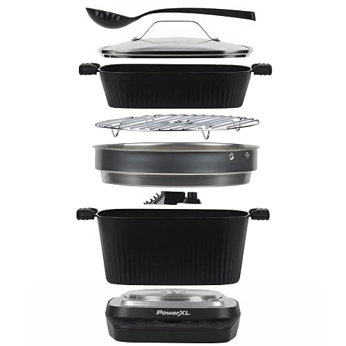 STIRMAX DELUXE 7.5 Quart Digital Multi-Cooker with Automatic Paddle to Stir and Shred, 9 in 1 programmable presets to Sauté, Sear, and Brown Food Before Simmering – Accessories, Skillet, & Cookbook thumbnail 7
