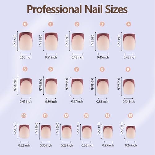 Misssix French Gel Press on Fake Nail Tips, Short Square, No Need to File, Pre-lasting for Nail Art DIY 16 Sizes Multicolor 160Pcs thumbnail 4