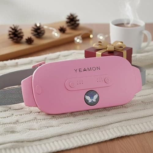 Portable Cordless Heating Pad, Electric Waist Belt Device, Fast Heating Pad with 3 Heat Levels and 3 Massage Modes, Back or Belly Heating Pad, Gift for Her, Women and Girl thumbnail 2