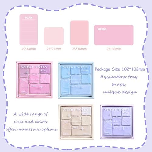 420PCS Colorful Small Sticky Notes 2 Pack Sticky Pads Removable Easy to Post for Home,Office, Notebooks(Beige) thumbnail 3