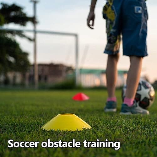 Gvolatee Accessoires d'entraînement de Football échelle de Coordination échelle d'entraînement, échelles de Coordination avec 12 cônes 4 poteaux Ensemble d'entraînement de Football | échelle d'entraînement, échelles de Coordination avec 12 cônes 4 poteaux Ensemble d'entraînement de Football thumbnail 6