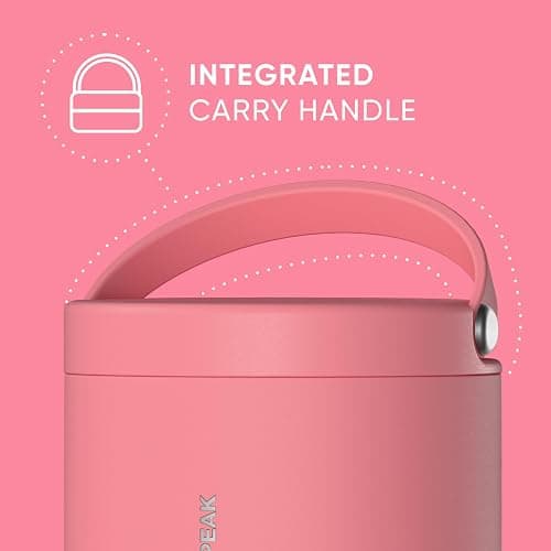 Hydrapeak 18oz Stainless Steel Vacuum Insulated Food Jar | Hot Food and Cold Food, Wide Mouth Leak-Proof Soup Jar for Adults, 10 Hours Hot and 16 Hours Cold (Neon Crush) thumbnail 4