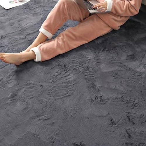 Home Decor Carpet Living Room Soft Fluffy Plush Rugs Children Bedroom Mat Non-Slip Carpet Gray,Light Pink,40x60cm 15.7x23.6in thumbnail 3