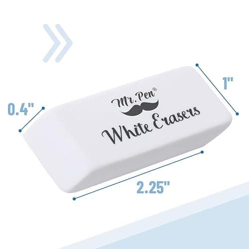 Mr. Pen- Erasers, Pencil Eraser, 12 Pack, White Erasers, Eraser, Eraser Pencil thumbnail 3