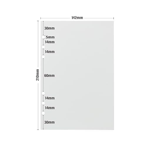 135 Blätter A5 Papier Leeres, OVISEEN 6 Löcher A5Nachfüllpapier Nachfüllbare Refill Paper Nachfülleinlagen für Notizbuch, Tagbuch, Skizze, Malerei(3 Packungen) thumbnail 2