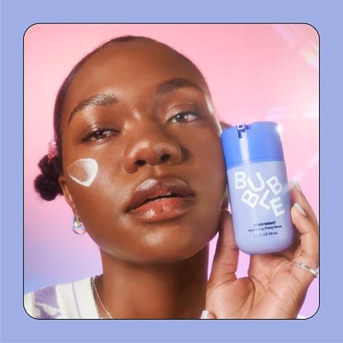 Bubble Skincare Over Night Hydrating Sleep Mask - Gentle Exfoliating Overnight Face Mask for Skin Barrier Repair - Formulated with Mandelic Acid & Sodium PCA to Hydrate, Brighten & Soothe Skin (50ml) thumbnail 3
