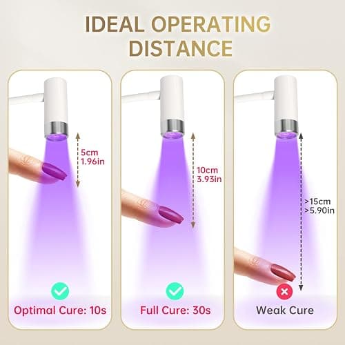 AORAEM UV LED Nail Lamp, Rechargeable Gooseneck UV Lamp for Gel Nails 12W Quick Dry LED Nail Light Bueaty Dryer with 4 Timers & Auto Sensor, Professional Flash Cure Light for Gel Nails Home DIY White thumbnail 6