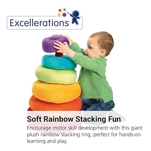 Excellerations Giant Plush Rainbow Stacking Ring for Kids Classroom Game for Children thumbnail 3