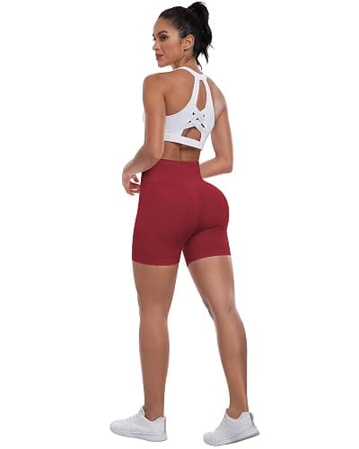 ATHVOTAR Workout Gym Shorts Women, High Waisted Seamless Butt Lifting Scrunch Butt Sports Shorts thumbnail 5