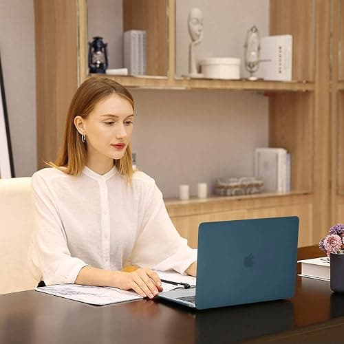 MOSISO Compatible with MacBook Air 13 inch Case M1 Chip 2021-2018 Release A2337 A2179 A1932, Plastic Hard Shell&Keyboard Cover&Screen Film&Storage Bag for MacBook Air 13.3 inch Case, Deep Teal thumbnail 6