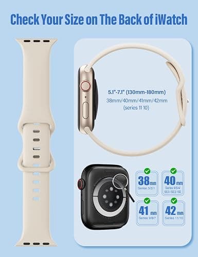 15 Pack Soft Silicone Bands Compatible with Apple Watch Band Women Men | for 40mm 41mm 38mm 45mm 44mm 42mm 46mm 49mm Sport Replacement Strap Wristbands for iWatch SE Series 11 10 9 8 7 6 5 4 3 Ultra thumbnail 2
