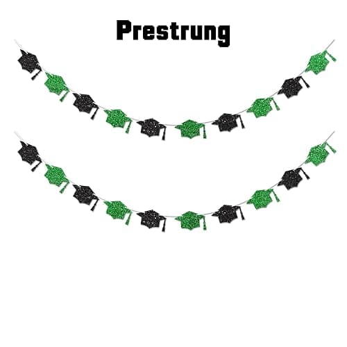 Vofrise Green Graduation Decorations Class of 2026 Graduation Banner Pre-Strung Glitter Congrats Grad Cap Banner for Grad Party Decorations 2026 thumbnail 4