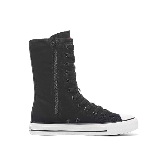 Womens High Top Canvas Sneakers Lace up Fashion Casual Shoes for Girls thumbnail 5