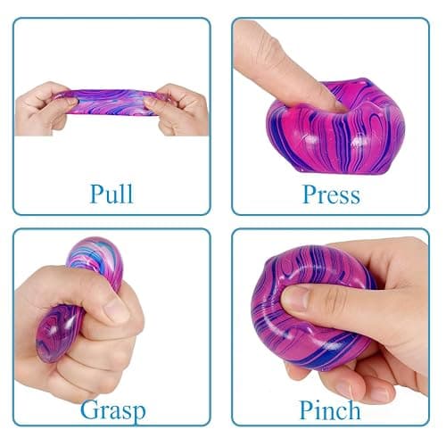 Squishies Stress Cube,Fidget Toys Squeeze Stress Cube for Adults,Ice Squish Cube Sugar Balls,Sensory Ice Square Shape Squishies Cube Sugar Balls for Stress Relief (Purple) thumbnail 4
