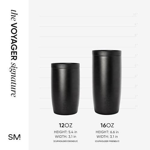 Simple Modern Travel Coffee Mug Tumbler with 360° Lid | Ceramic-Lined Insulated Stainless Steel Cold Brew Iced Coffee Cup | Gifts for Women Men Her Him | Voyager Signature | 16oz | Forest thumbnail 3
