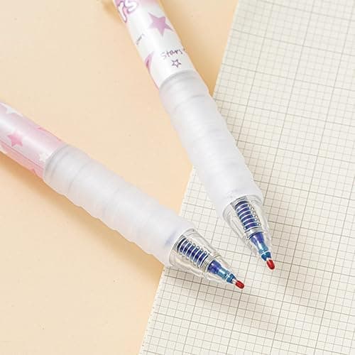 MOZXIRZ 6 Pcs Erasable Gel Ink Pens Retractable Pens 0.5mm Blue Ink Pen Office School Supplies Cute Aesthetic Pen (Blue Ink-Stars) thumbnail 6