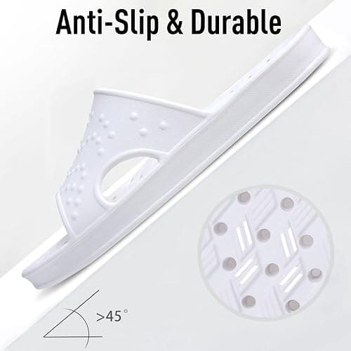 shevalues Shower Shoes for Women Men with Arch Support Quick Drying Pool Slides Lightweight Beach Sandals with Drain Holes thumbnail 6