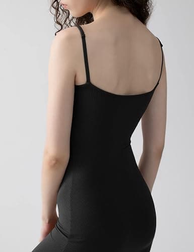 PUMIEY Women's Soft Lounge Long Slip Dress Sexy Sleeveless Backless Bodycon Maxi Dresses for Women thumbnail 5