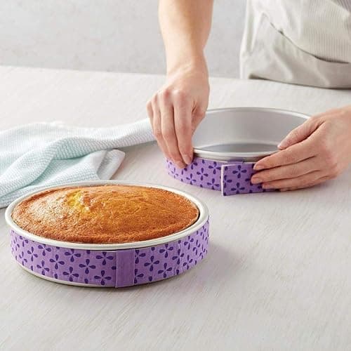 Mity rain 4-Piece Cake Pan Dampen Strips, Super Absorbent Thick Cotton Strips for Baking, Cake Leveler and Baking Supplies thumbnail 2