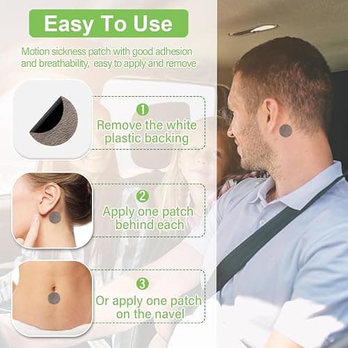 (2026 New) Motion Sickness Patches Non-Drowsy, 100% Natural Motion Sickness Patch(Efficient– Lasts 72 Hours)-for Car Airplane Ship Altitude Sickness(Travel Essentials)-for Adults and Kids(24 Count) thumbnail 5