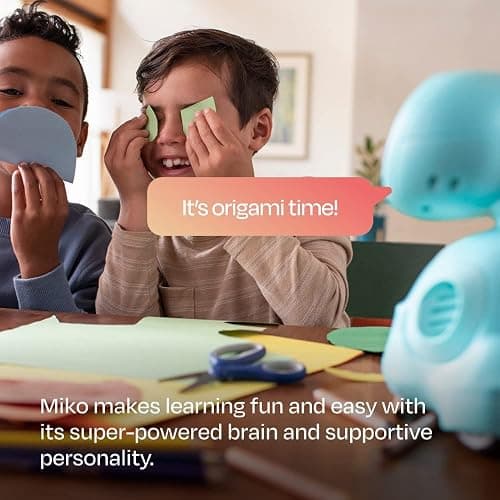 Miko 3: AI-Powered Smart Robot for Kids | STEAM Learning & Educational | Interactive Robot with Learning apps & Unlimited Games | Birthday Gift for Girls & Boys Aged 5-12| Blue. thumbnail 3