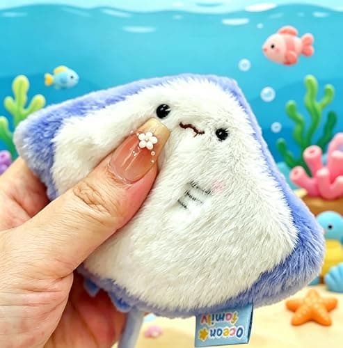 Jenmex Cute Ocean Animal Plush Keychain-Stuffed Animal Bag Charm for Backpack Purse,Ocean Themed Gift for Teens Women thumbnail 3