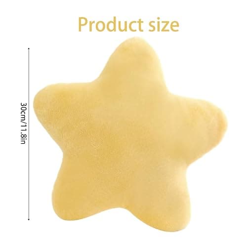 Cute Pillow Cushion Decorative Nursery Stuffed Throw Pillows Yellow Pink Sofa Pillow Cushion Star Plush Pillow Kids Boys Girls Adults Car Home Chair Floor Bed Gift Reading Nook TV thumbnail 3