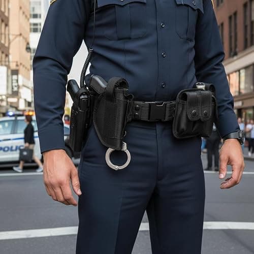 abcGoodefg Police Security Duty Belts Correctional Officers Ultility Cop Costume Belt Law Enforcement for Women Men Hunting thumbnail 6