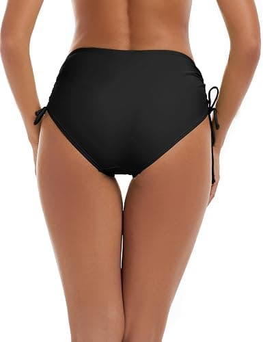 Bonneuitbebe Women's Bikini Bottoms Full Coverage Swim Bottoms Mid Waisted Swimsuit Bathing Suit Bottom thumbnail 3