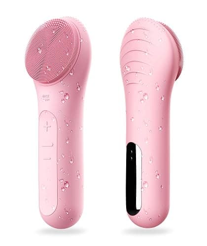NågraCoola CLIE Facial Cleansing Brush, Waterproof and Rechargeable Electric Face Scrubber for Men & Women, Exfoliating, Massaging, and Cleansing - Pink - Image 1
