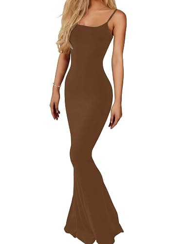 Buauty Womens Summer Dress Bodycon Maxi Dress Sleeveless Casual Long Dresses 2025 Spaghetti Strap Slip Elegant Evening Party - Image 1