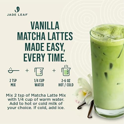 Jade Leaf Matcha Organic Premium Ceremonial Grade Matcha Green Tea Powder - Japanese - Culinary, Ingredient, Ceremonial Barista Teahouse, Latte, Collagen, 5.3 Ounce (Pack of 1), Vanilla Matcha Latte thumbnail 4