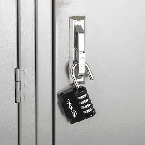 Amazon Basics 4-Digit Combination Lock for Gym and Sports, 2-Pack, Black thumbnail 6