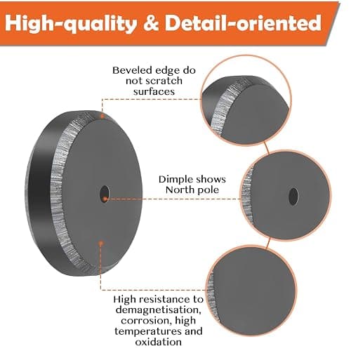 Anpro 120 Pcs Ceramic Industrial Magnets Hobby Craft Magnets-11/16 Inch (18mm) Round Magnet Disc for Refrigerator Button DIY Cup Magnet Craft Hobbies, Science Projects & School Crafts thumbnail 4
