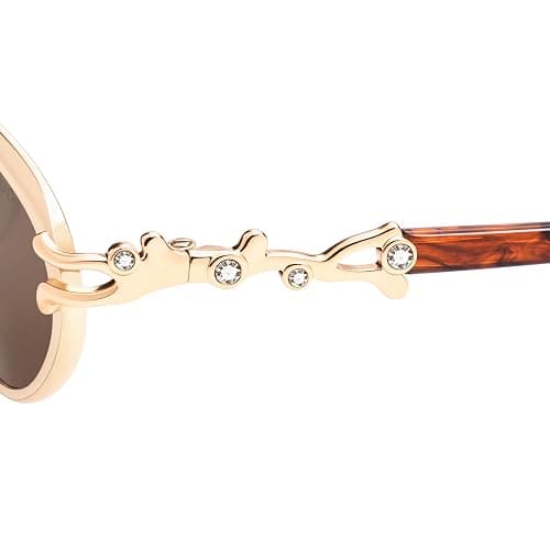 SOJOS Retro Cat Eye Sunglasses Women Men Acetate Metal Frame Trendy Designer UV400 Sun Glasses, Staghorn Coral thumbnail 6