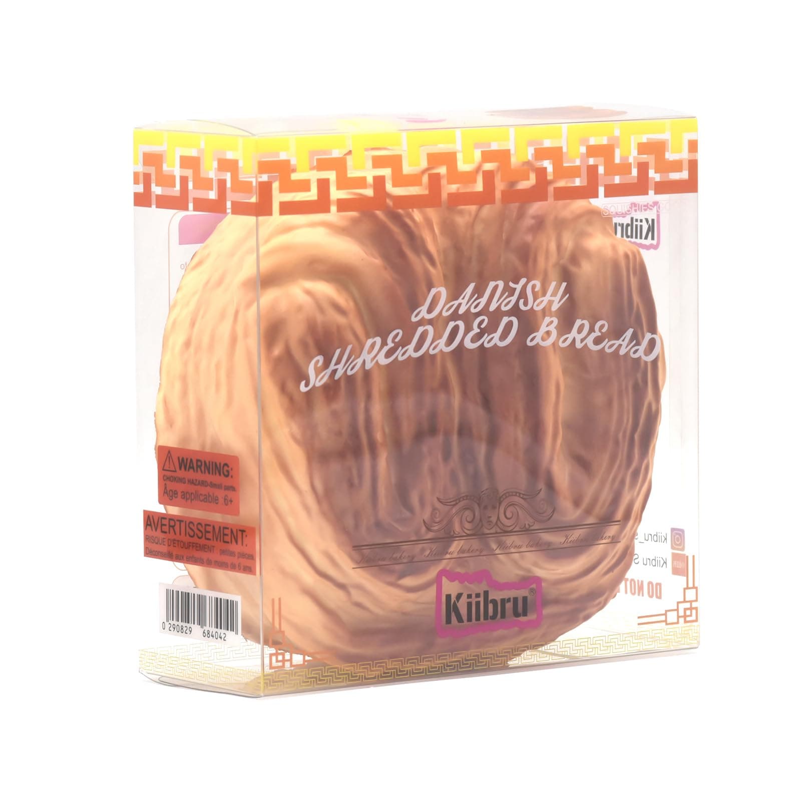 Squishy Danish Shredded Bread 5.3" Jumbo Slow Rising Squishies Scented Stress Relief Kids Gift Toys thumbnail 7