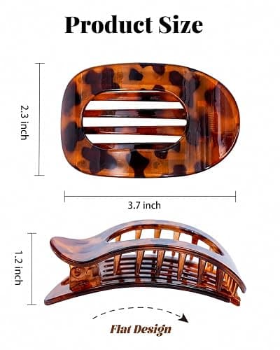 Secroma 6 PCS Flat Hair Clips for Women, French Medium Non Slip Claw Clips | Minimalist Matte Design with Strong Grip for Thick Thin Hair, Keeps Hair Secure for Low Buns, Updos and Everyday Styling thumbnail 4