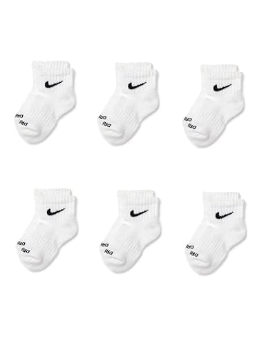 Nike Kids Rn0018 Quarter Socks 6 Pairs EU 23 1/2-27 - Image 1