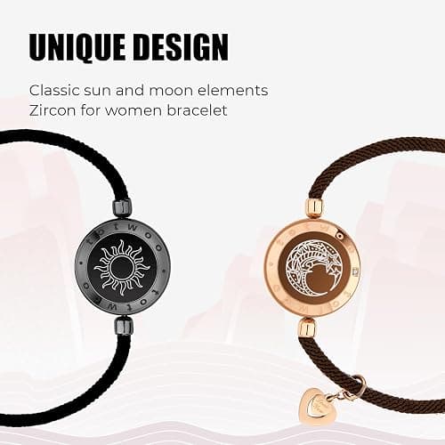 Long Distance Touch Bracelets for Couples, Light up & Vibration for Love Couples Bracelets | Long Distance Valentines Day Gifts for Girlfriend, One-to-One Bluetooth Pairing via App thumbnail 4