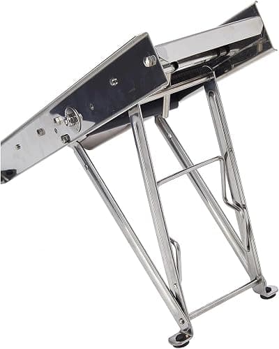 BRON COUCKE - Professional Mandoline - Stainless Steel - Slices Fruits and Vegetables, Makes French Fries and Julienne - Straight Blade + Waffle Blade - Adjustable Thickness - Includes Safety Carriage thumbnail 7