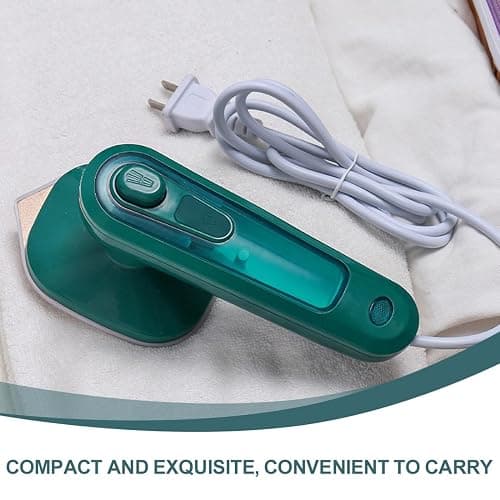 NHQZ Mini ferro da stiro da viaggio pieghevole, pratico ferro da stiro portatile, piccolo generatore di vapore verticale per uso domestico, 25 W. thumbnail 5
