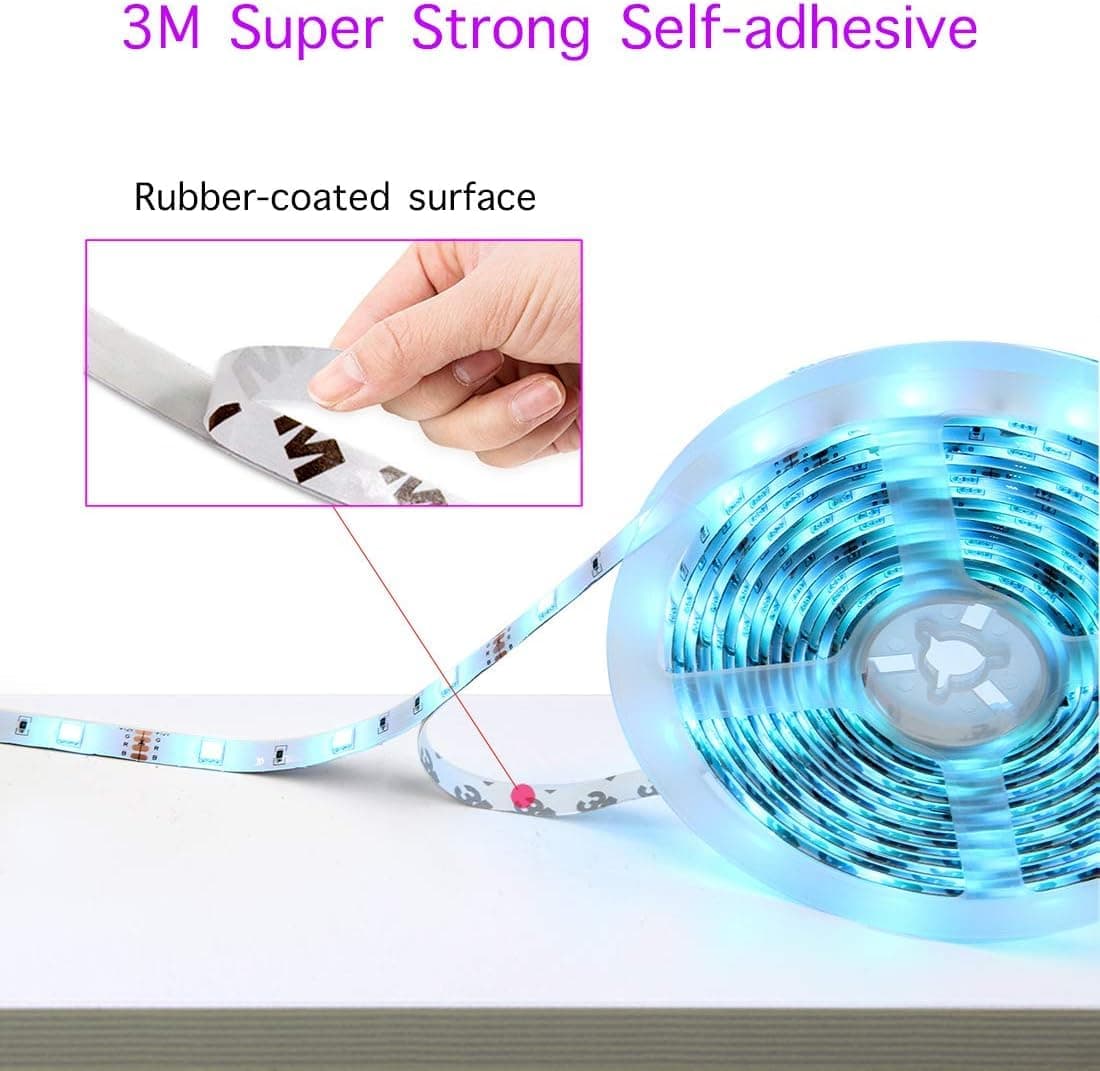 LED Strip Lights 32.8ft/10M, RGB LED Light Strip, 5050 SMD LED Color Changing Tape Light with 44 Key Remote and 12V Power Supply, LED Lights for Bedroom, Home Decoration, Bar (10M) thumbnail 8